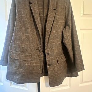 Old Navy Brown Plaid Women's Blazer